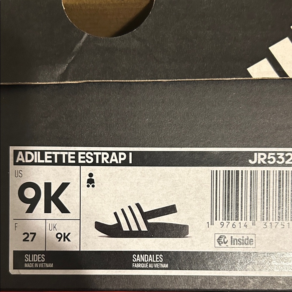 Adidas Adilette Estrap I Sandals in Black
